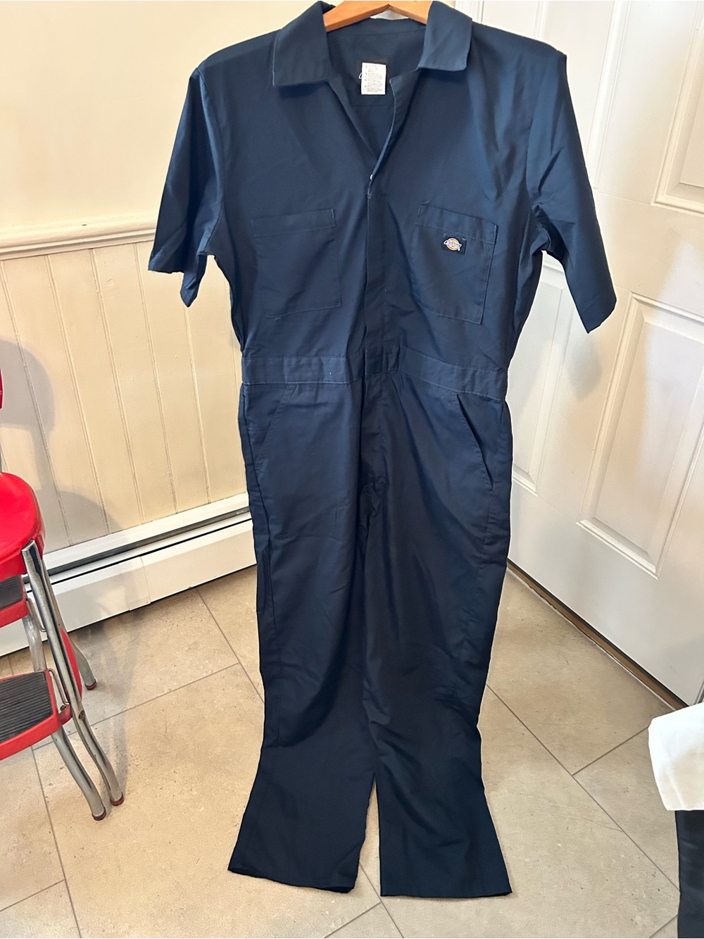 Dickies Men’s Short Sleeve Coveralls Jumpsuit Navy Blue Medium NWOT
